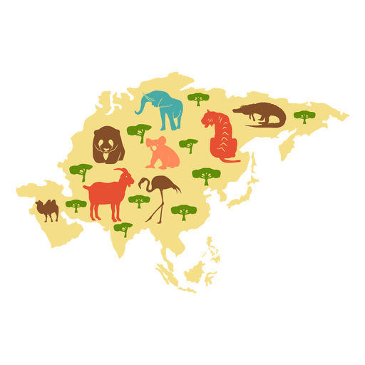 Map Asia Transparent PNG Image
