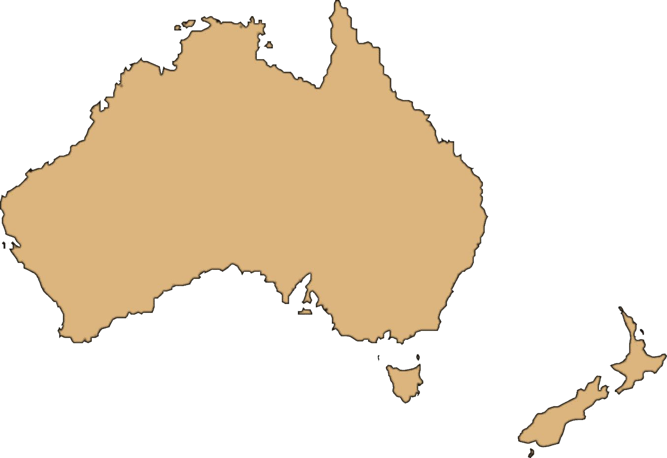 Australia Map Background Transparent PNG Image
