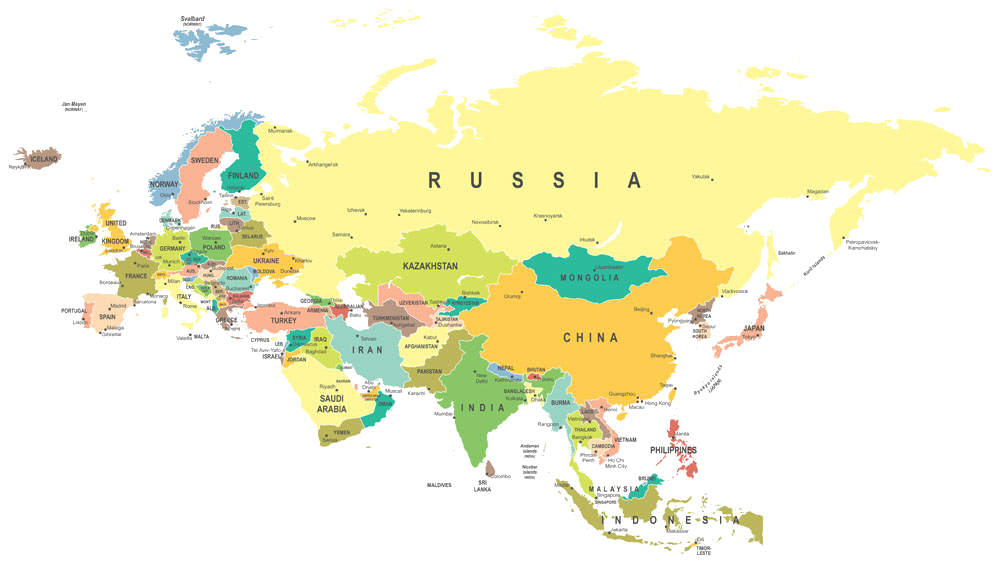 Europe Map Asia Area Transparent PNG Image