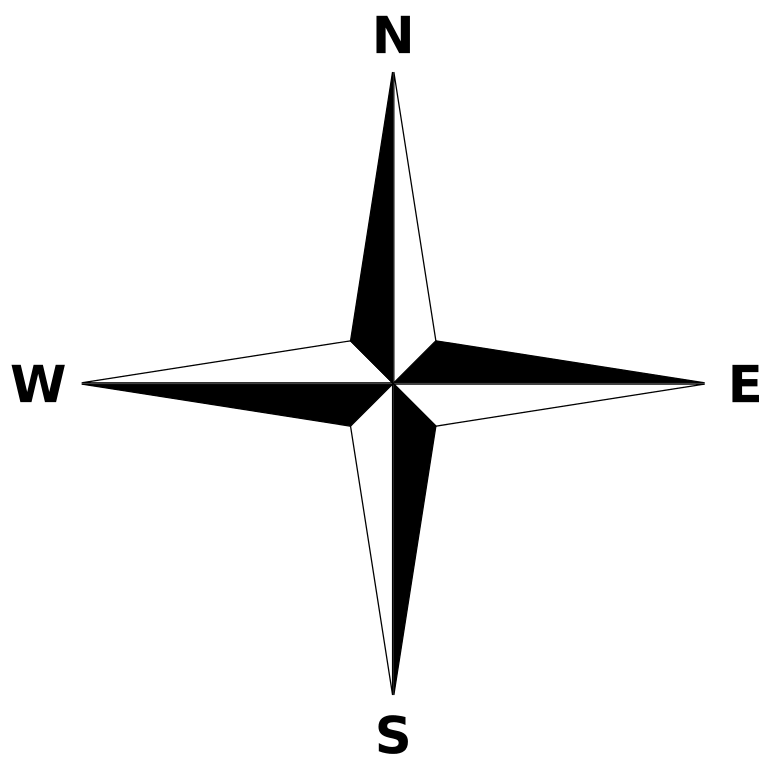 Triangle Rose North Star Compass Frame Transparent PNG Image