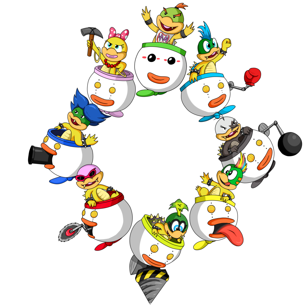 Mario Super Bros Koopalings Transparent PNG Image