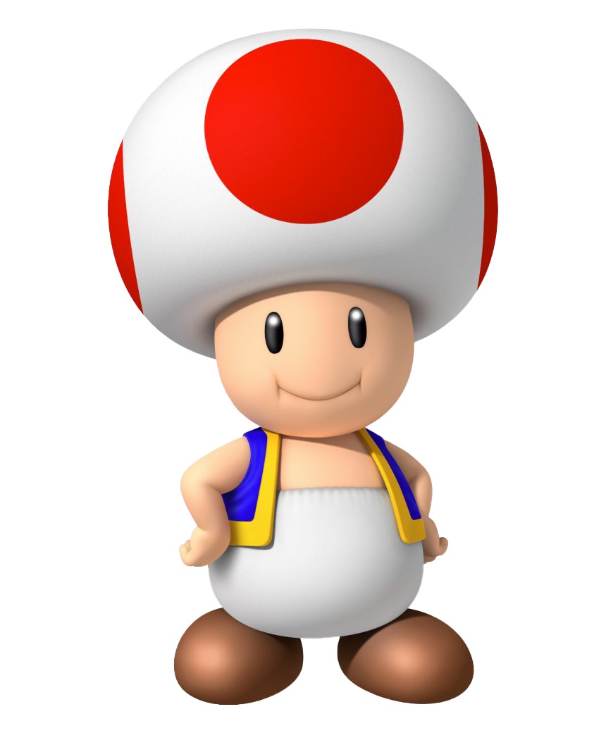 Toad Mario Super Bros Transparent PNG Image