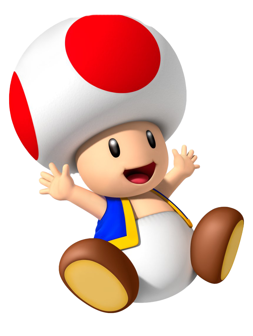 Toad Mario Super Bros Transparent PNG Image