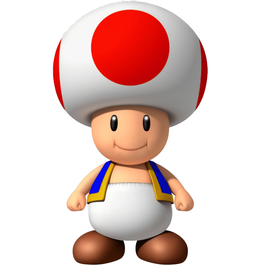 Toad Mario Super Bros Transparent PNG Image