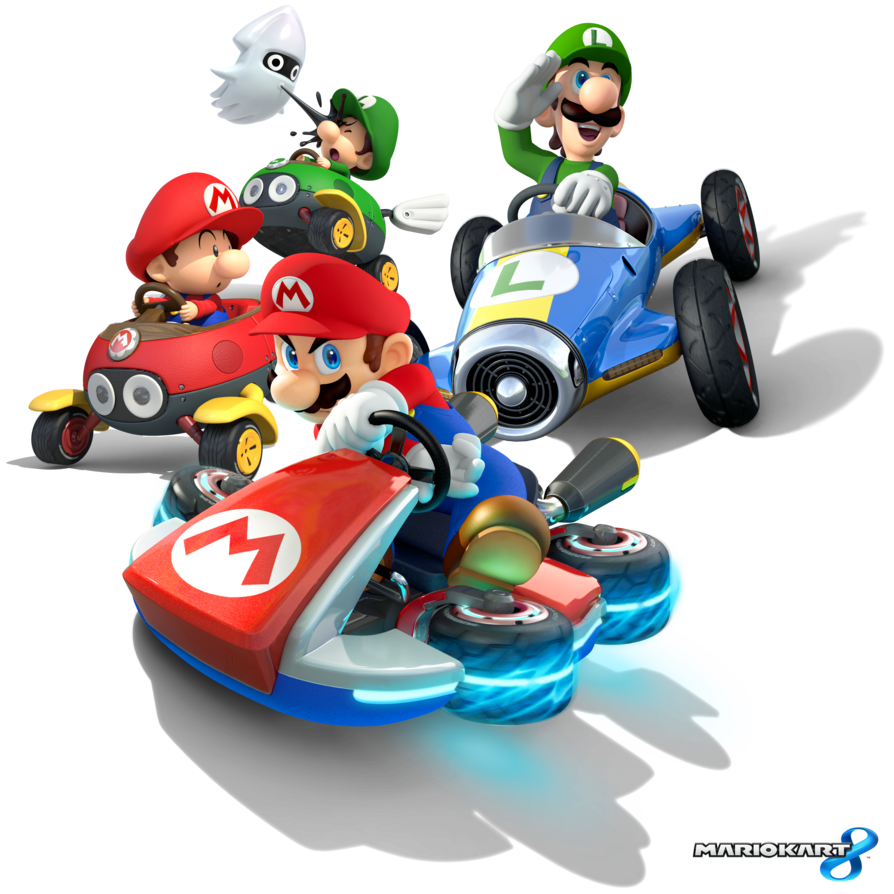 Mario Deluxe Racing Toy Kart Transparent PNG Image