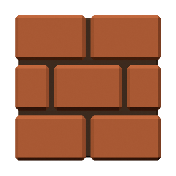 Mario Square Super Bros Brown Transparent PNG Image