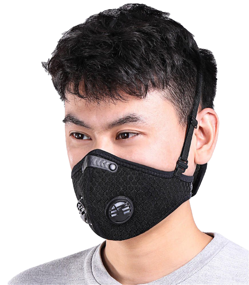 Mask Black Anti-Pollution Transparent PNG Image