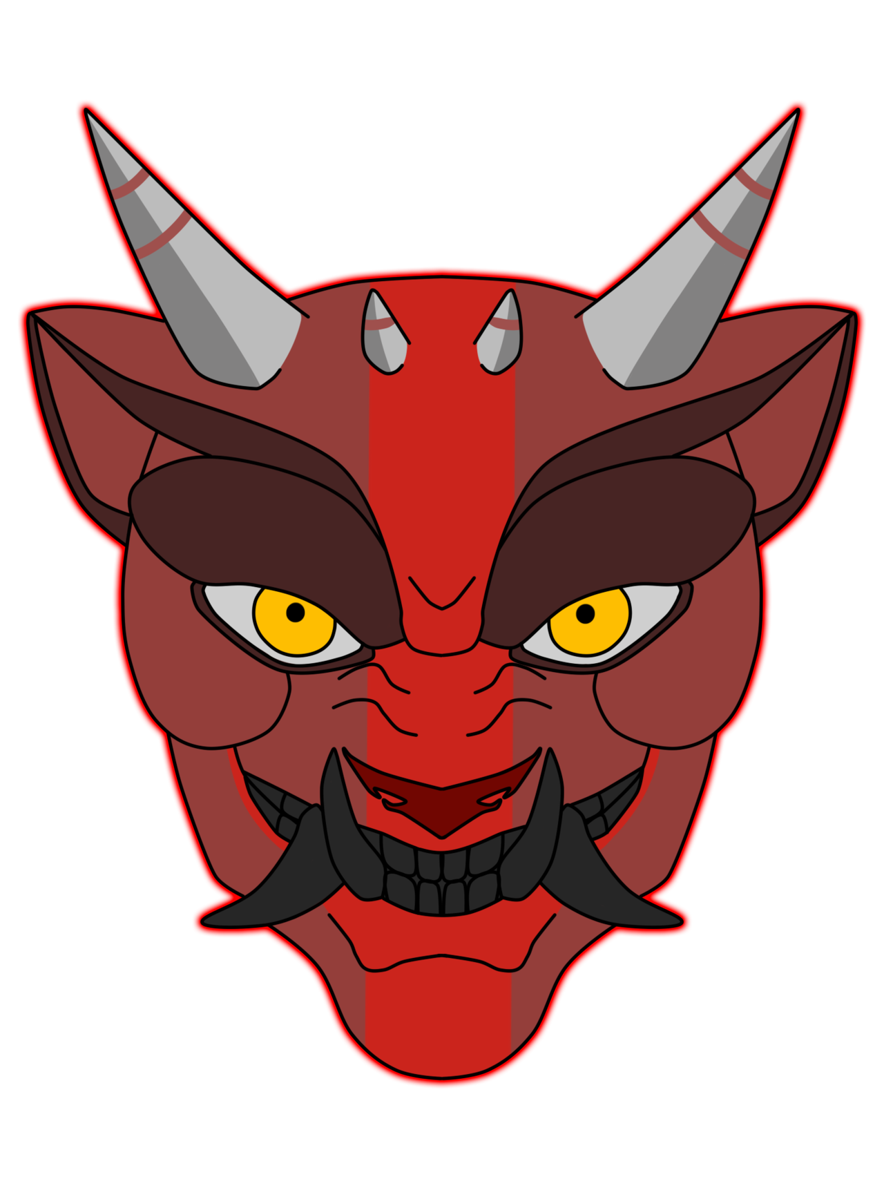 Oni Mask Background Transparent PNG Image