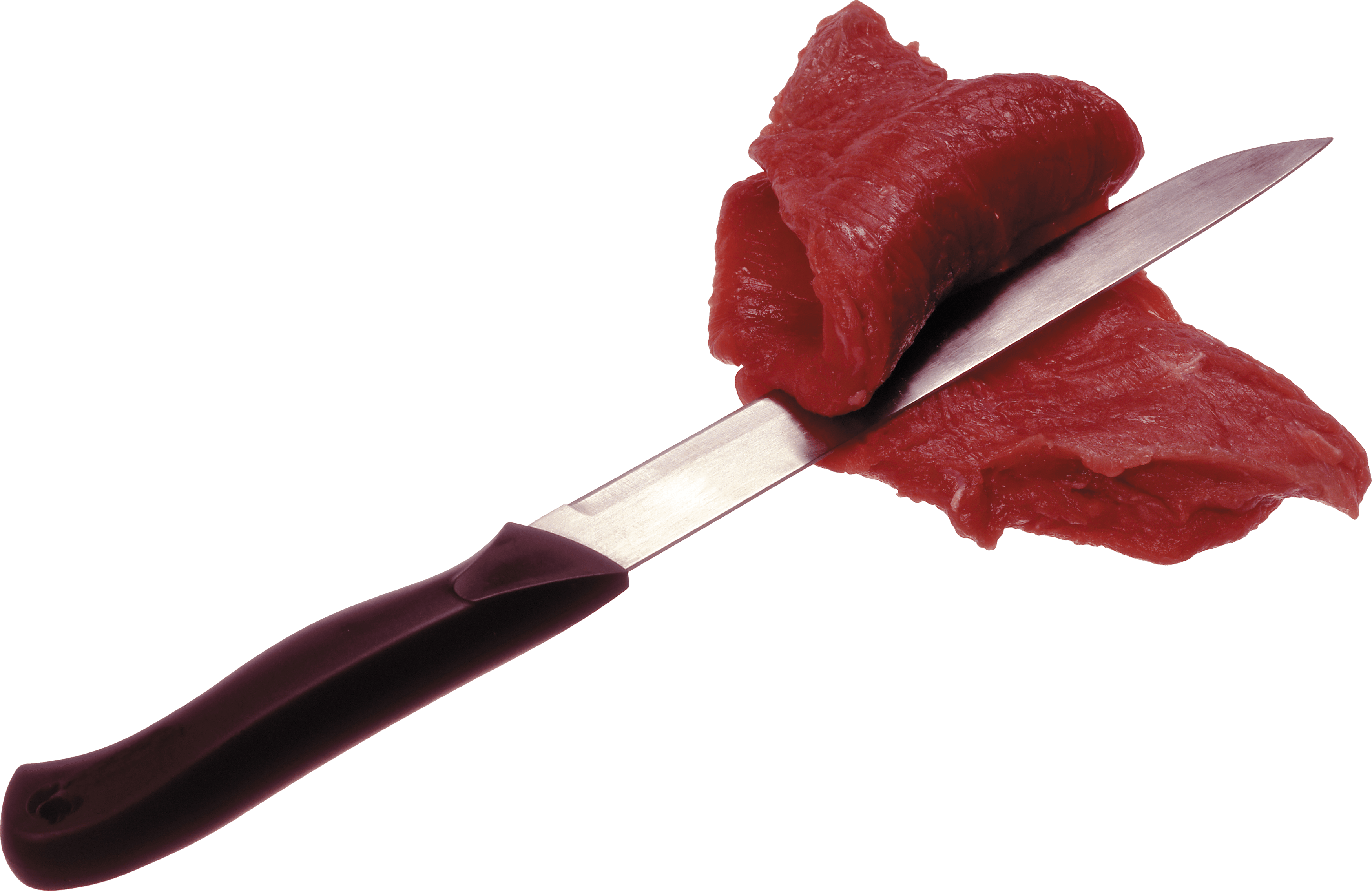 Meat And Knife Transparent PNG Image
