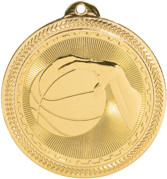 Golden Basketball Medal Transparent PNG Image