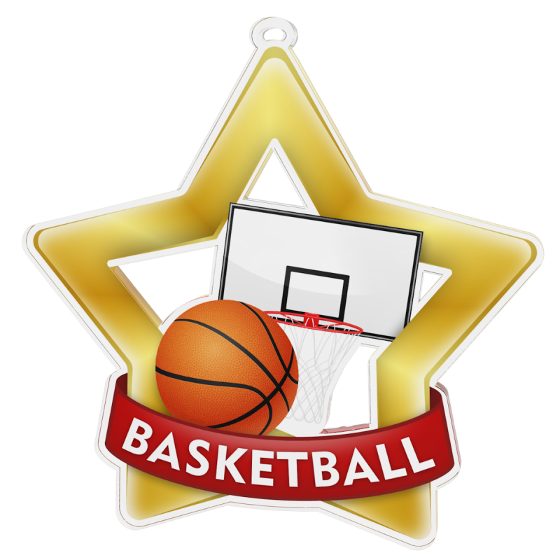 Medal Basketball Star Transparent PNG Image