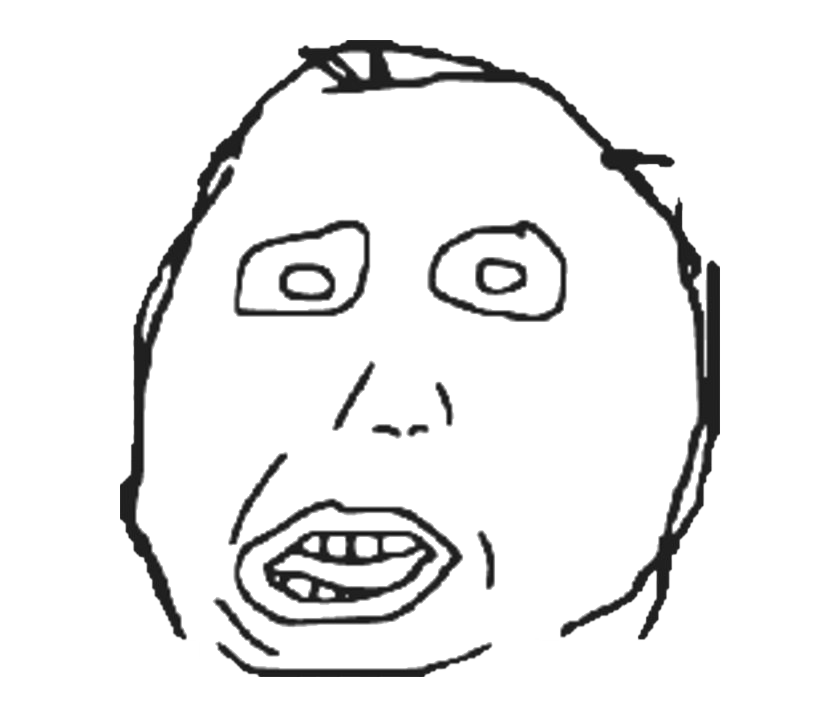 Meme Face Derp Transparent PNG Image