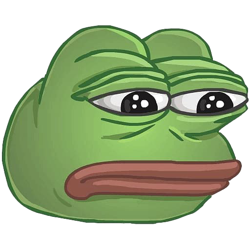 Meme Pepe Frog Sad The Transparent PNG Image