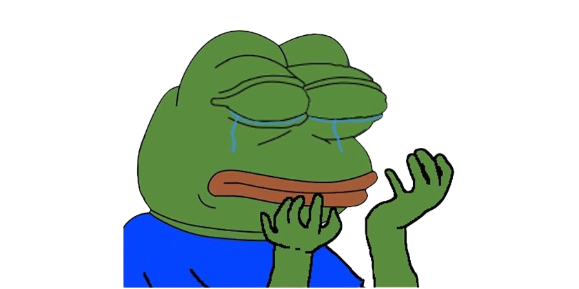 Meme Pepe Frog Sad The Transparent PNG Image