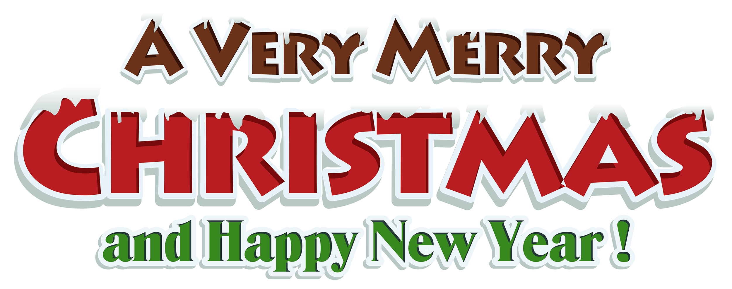 Merry Christmas Text Transparent PNG Image