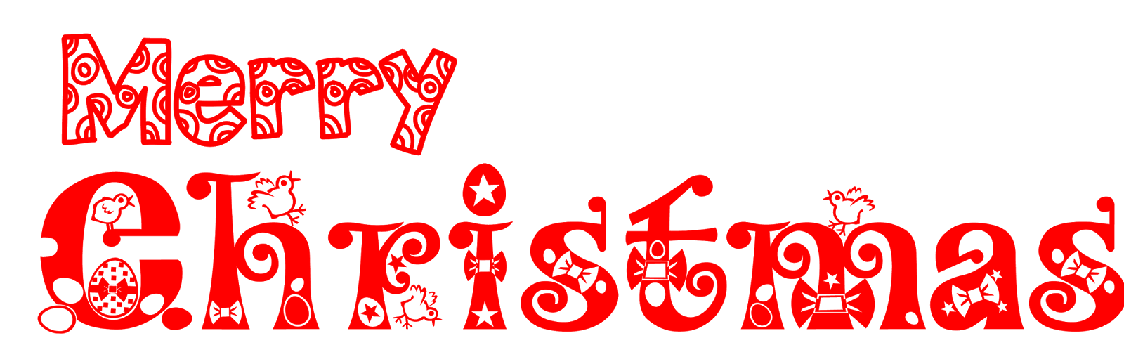 Merry Christmas Text Transparent PNG Image