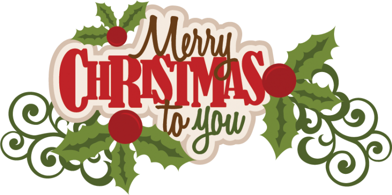 Merry Christmas Text Transparent PNG Image