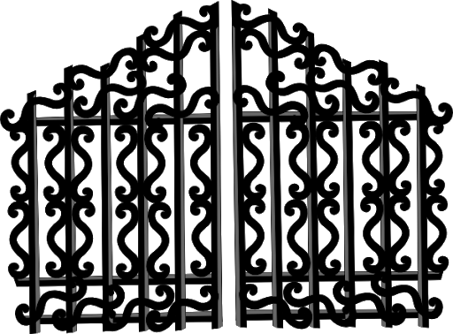 Entry Metal Gate Transparent PNG Image