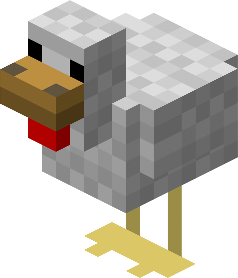Minecraft Chicken Transparent PNG Image