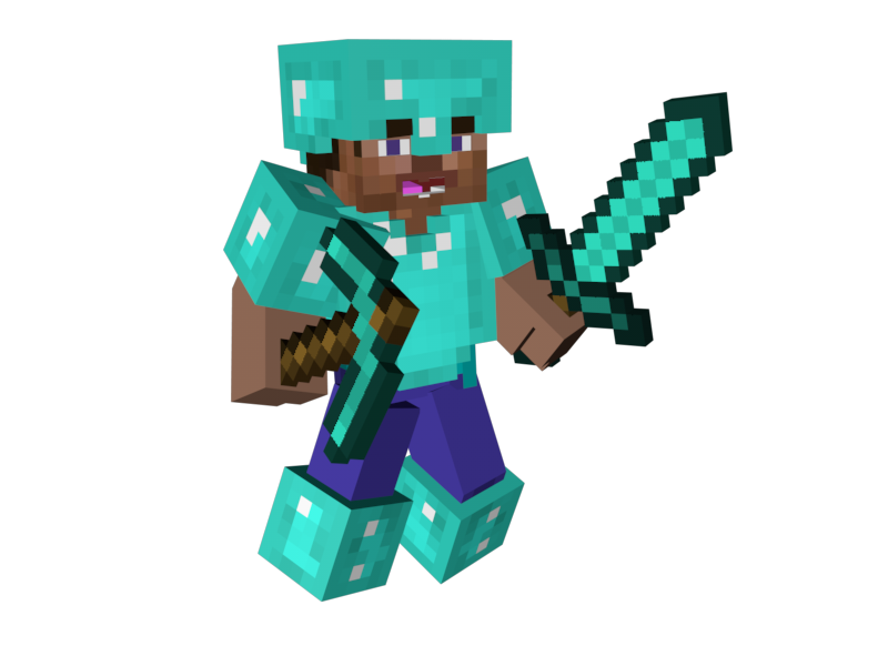 Minecraft 3D Character Transparent PNG Image
