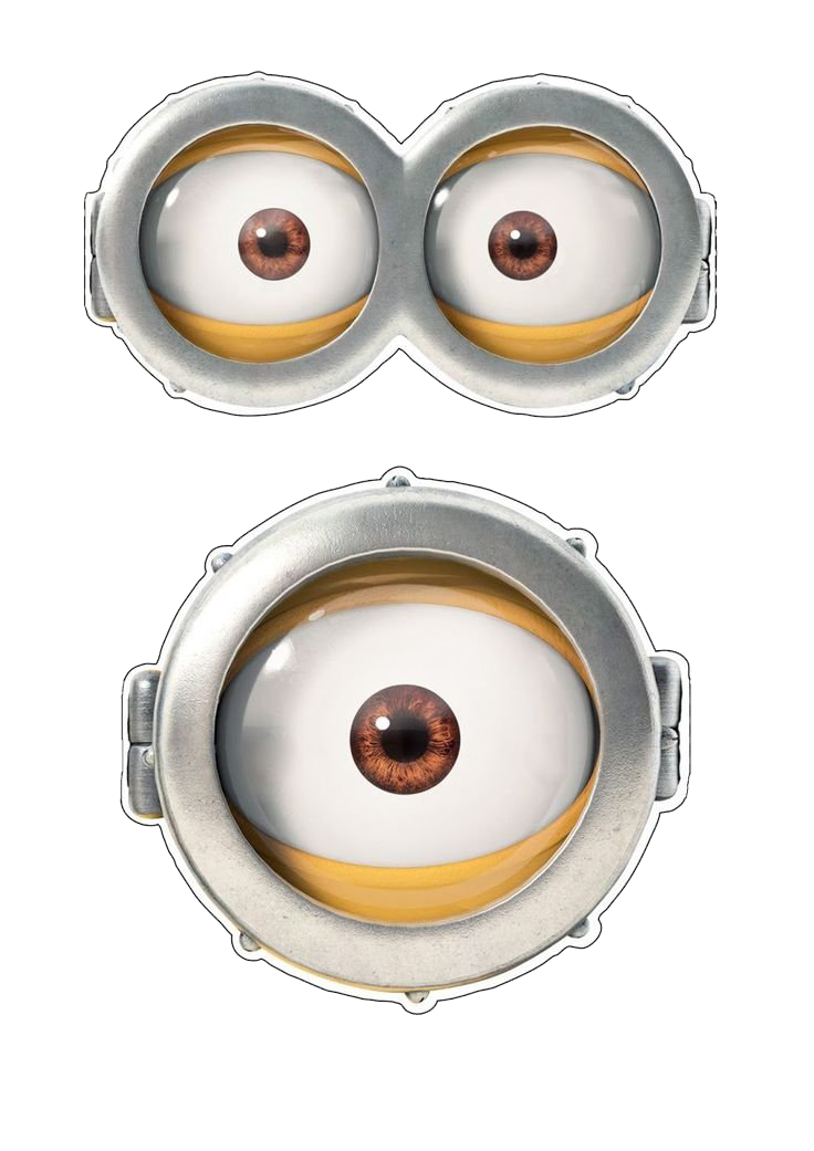 Minion Eyes Transparent PNG Image