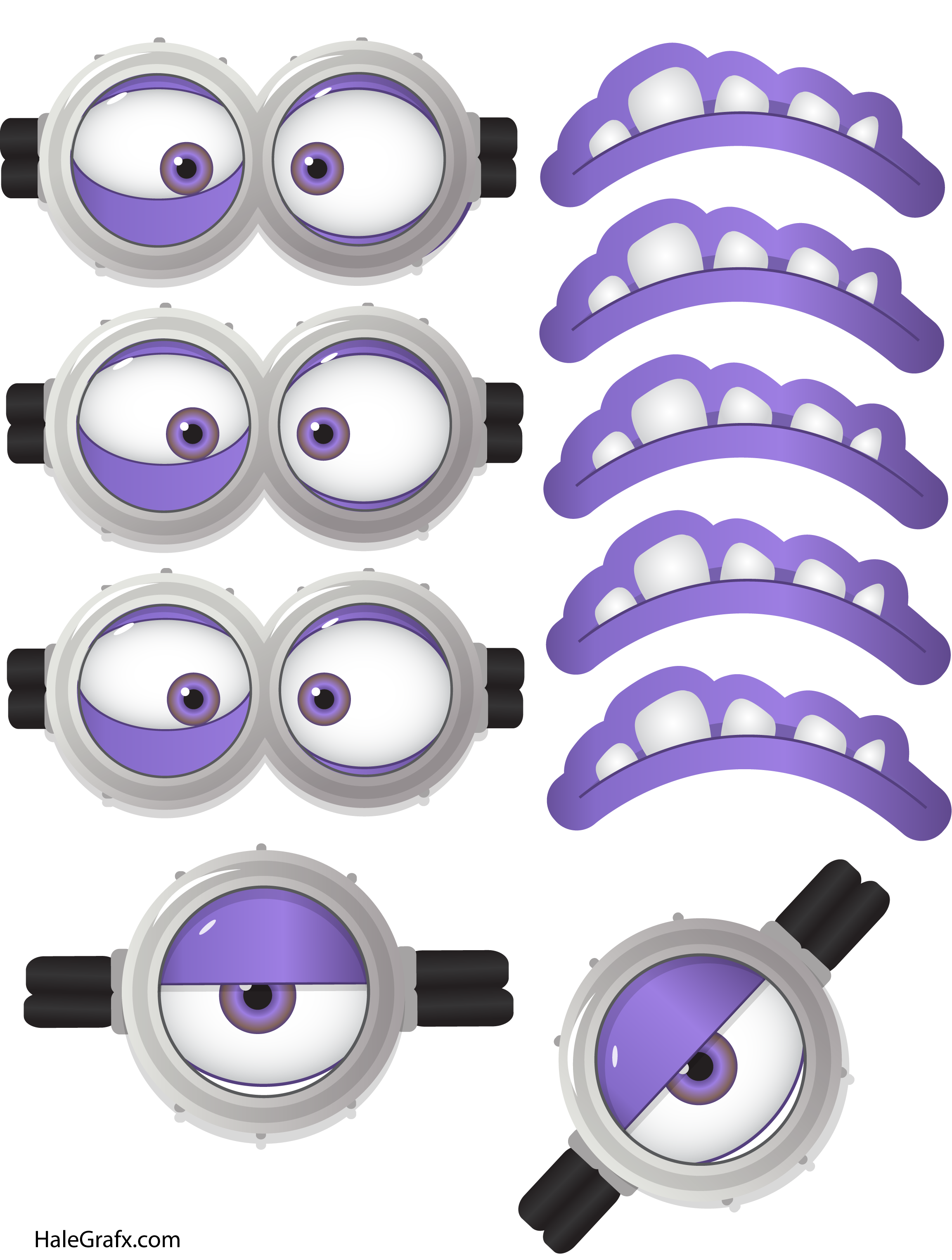 Minion Eyes Transparent PNG Image
