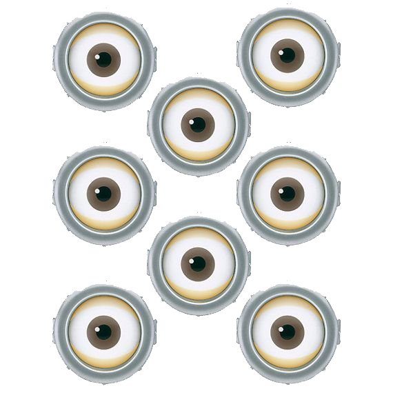 Minion Eyes Transparent PNG Image