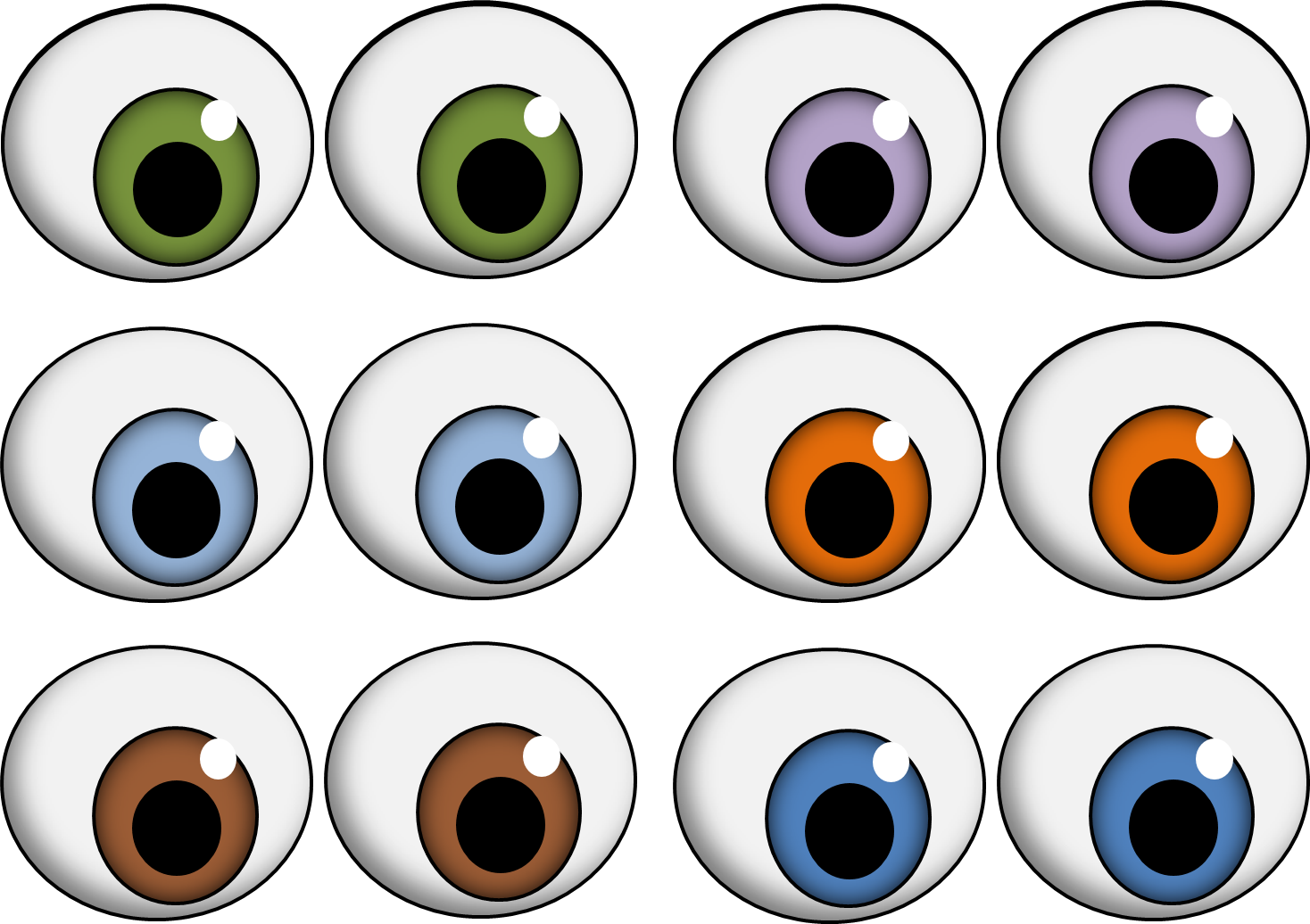 Minion Eyes Transparent PNG Image