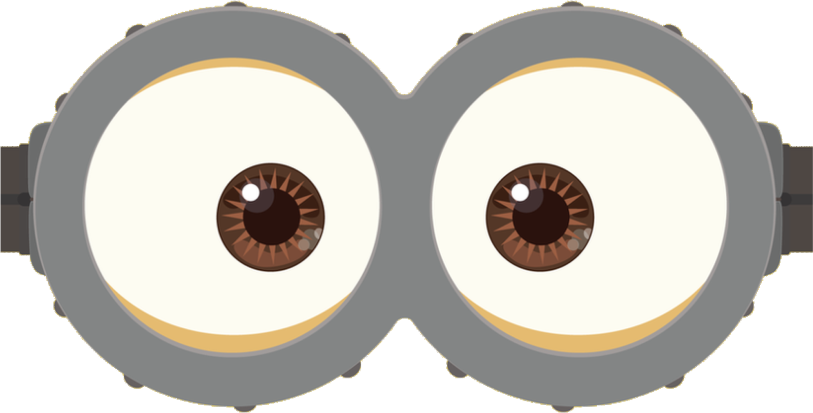 Minion Eyes Transparent PNG Image