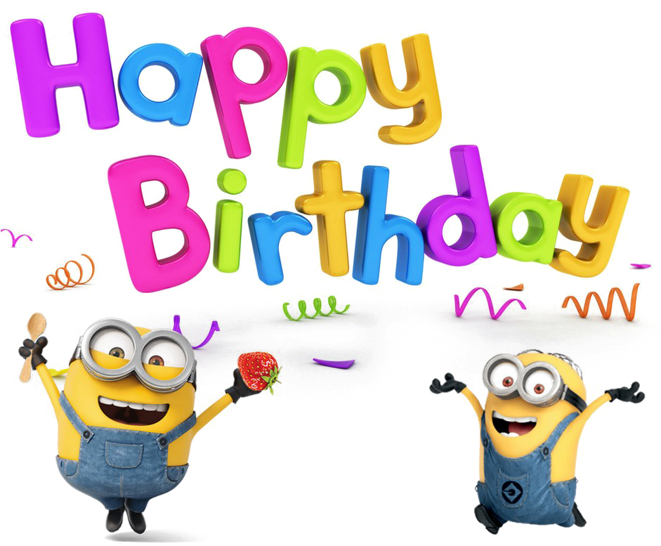Birthday Minions Transparent PNG Image