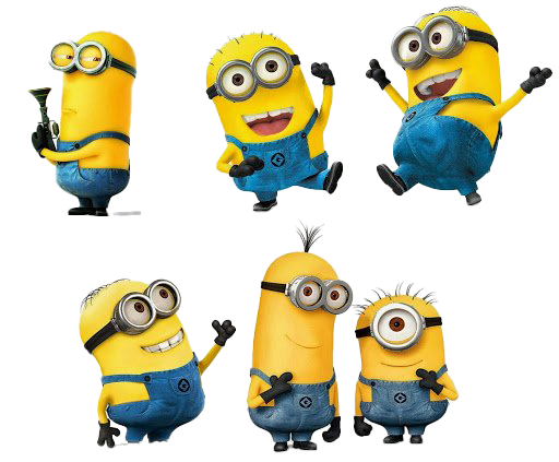 Group Minions Transparent PNG Image