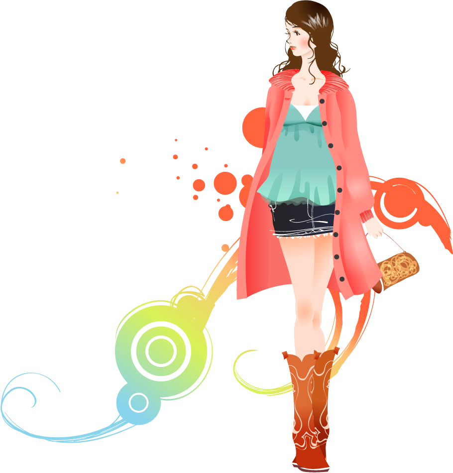 Fashion Girl Background Transparent PNG Image