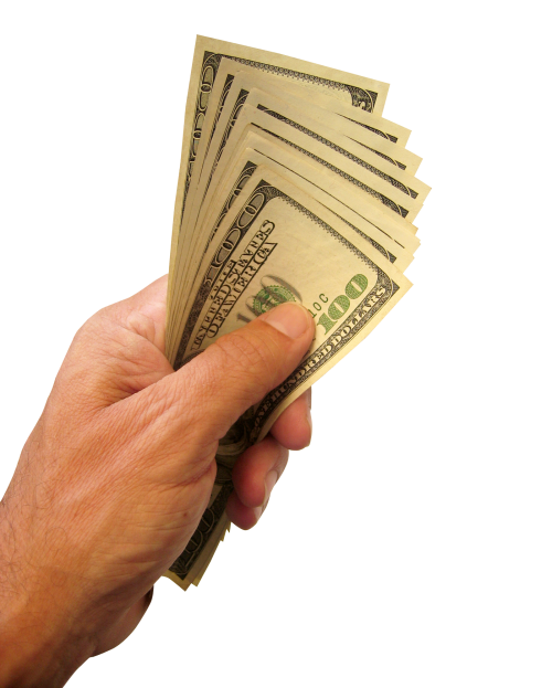 Currency Holding Banknote Hand Transparent PNG Image
