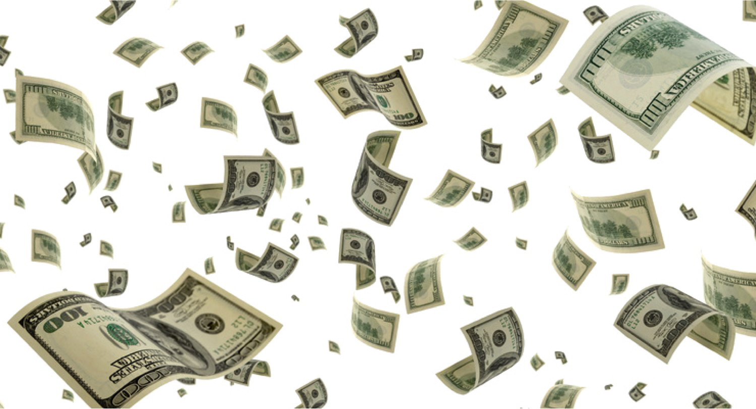 Falling Banknote Transparent PNG Image