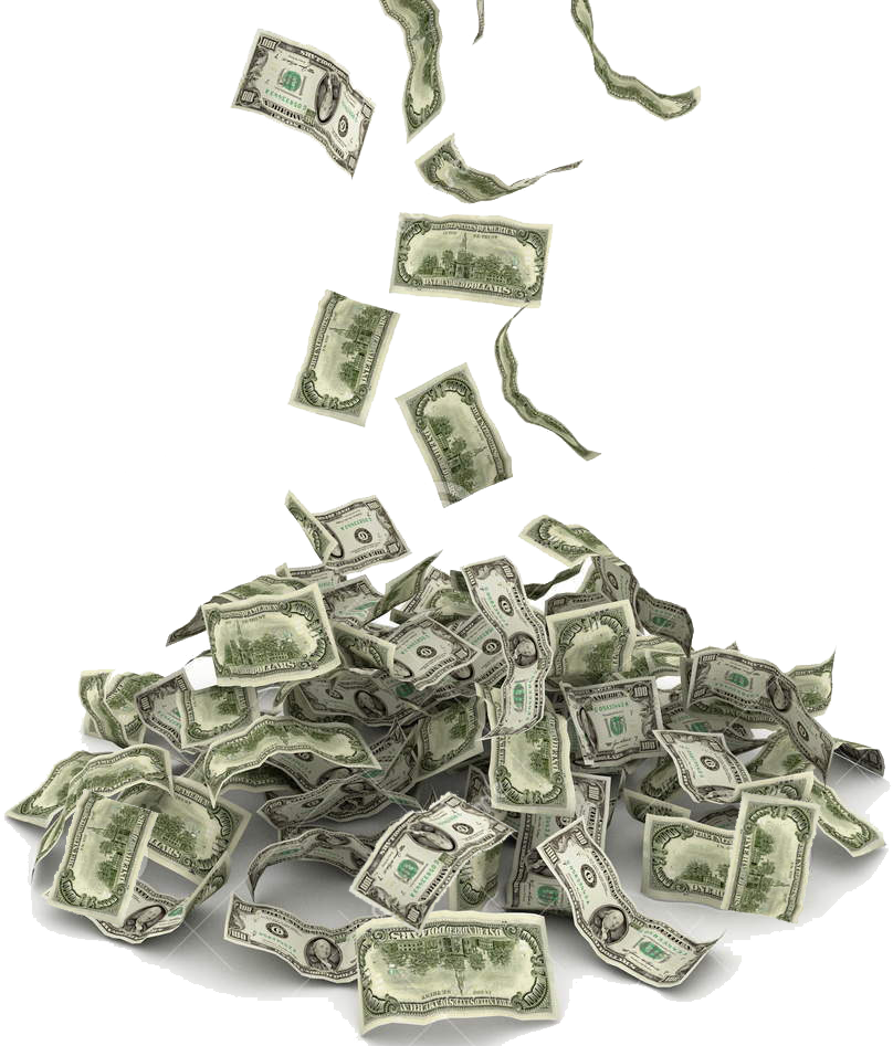 Floating Banknote Transparent PNG Image