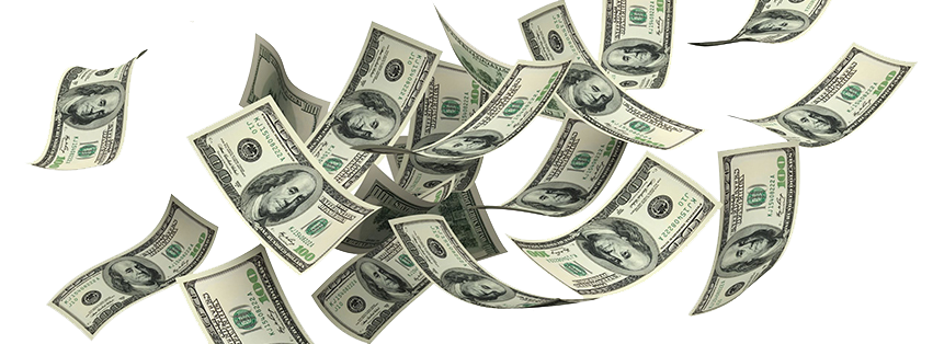 Money Falling Transparent PNG Image