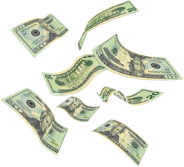 Money Falling Transparent PNG Image