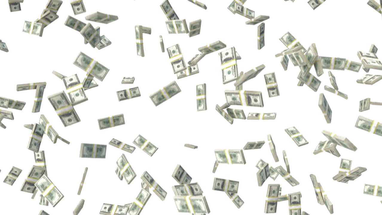 Money Falling Transparent PNG Image