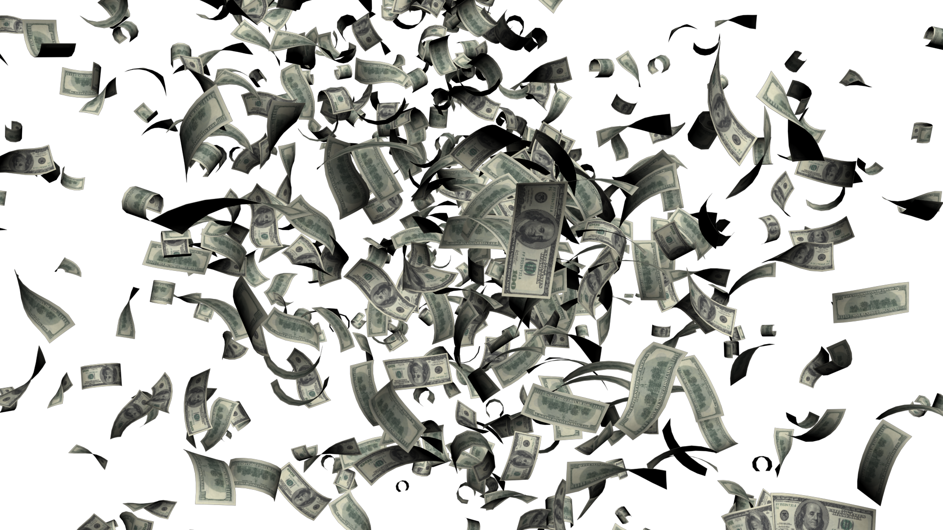 Money Falling Transparent PNG Image