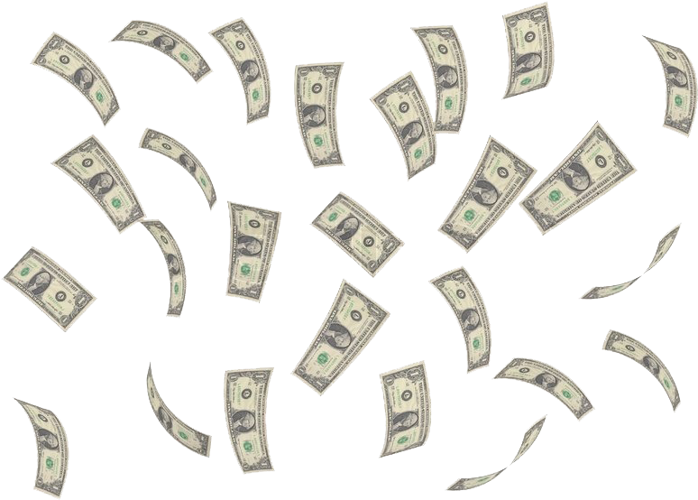 Money Falling Transparent PNG Image