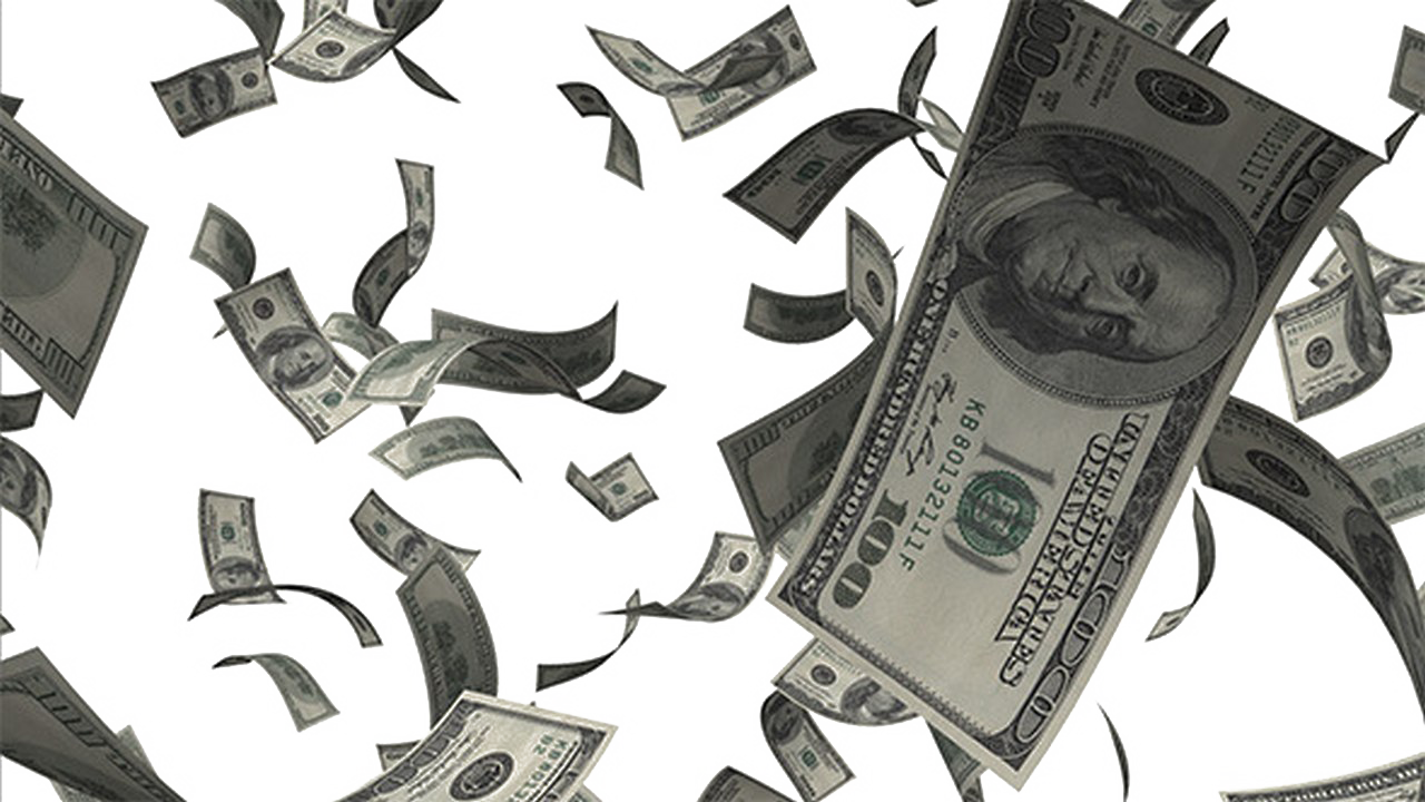 Money Falling Transparent PNG Image