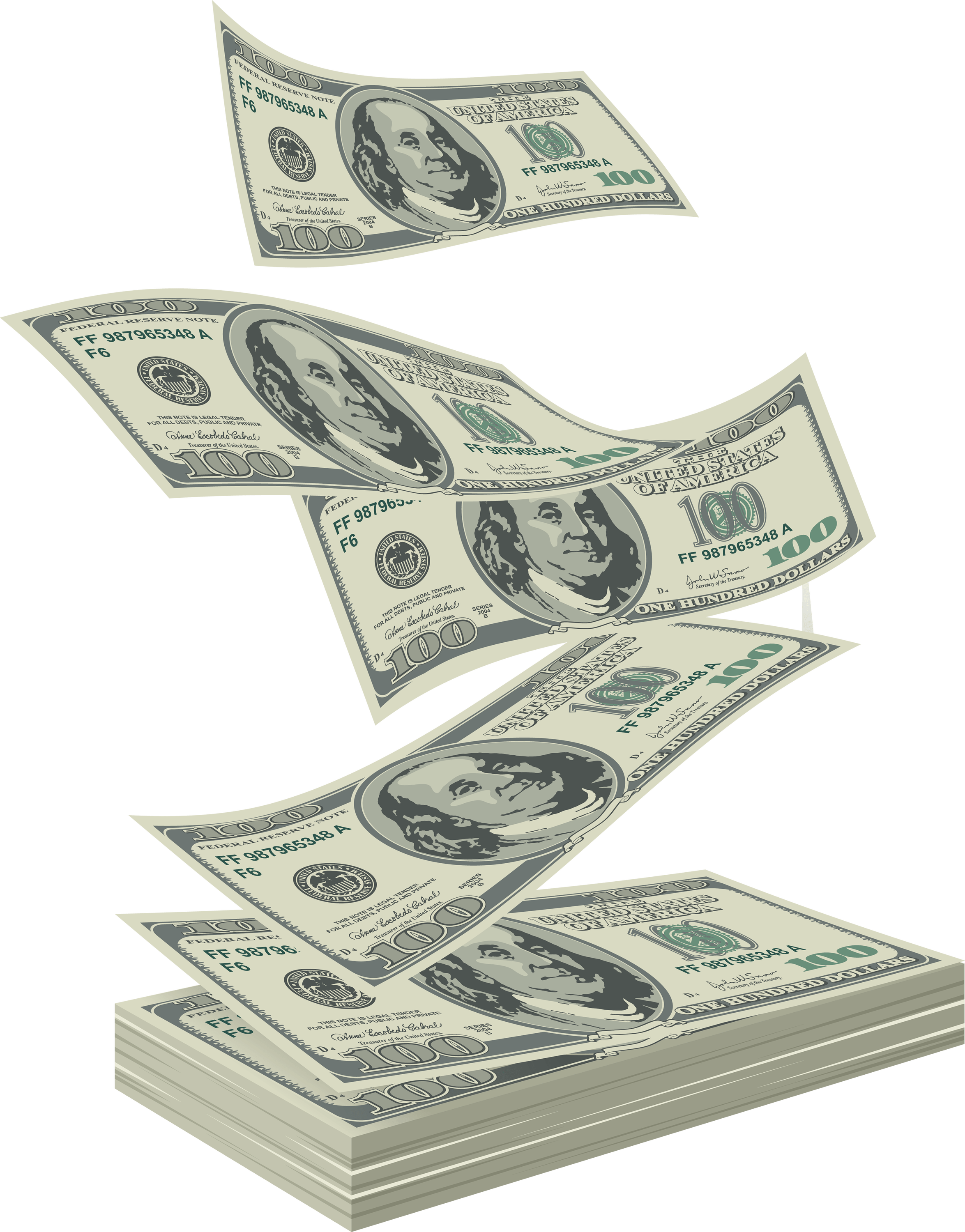 Money Falling File Transparent PNG Image
