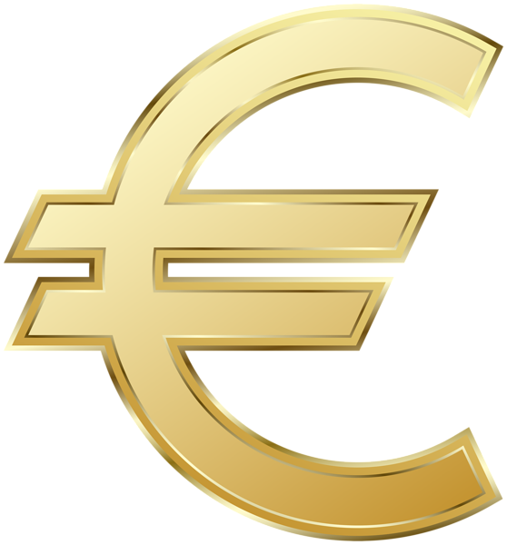 Symbol Gold Euro Transparent PNG Image