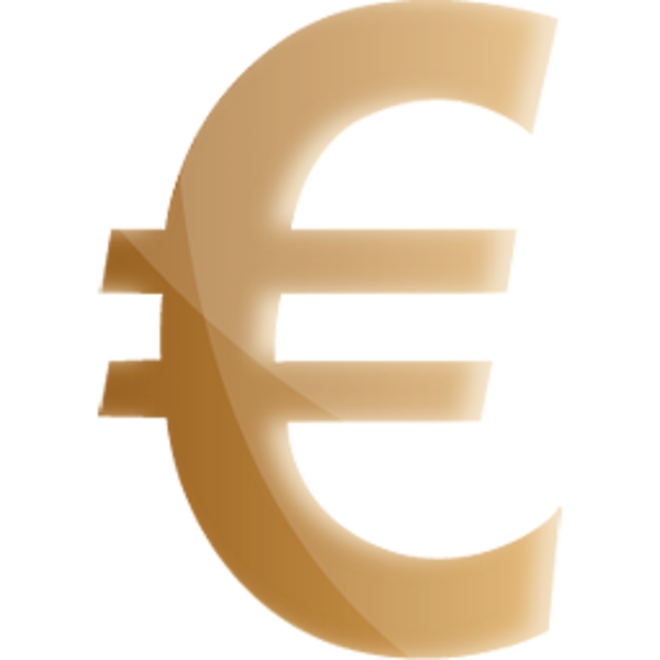 Symbol Gold Euro Transparent PNG Image