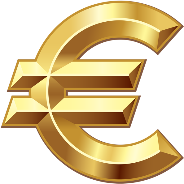 Symbol Gold Euro Transparent PNG Image