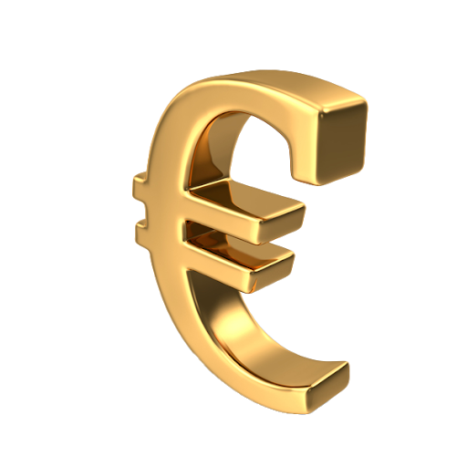 Symbol Gold Euro Transparent PNG Image
