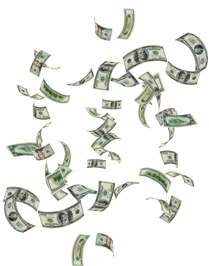 Money Falling Transparent PNG Image