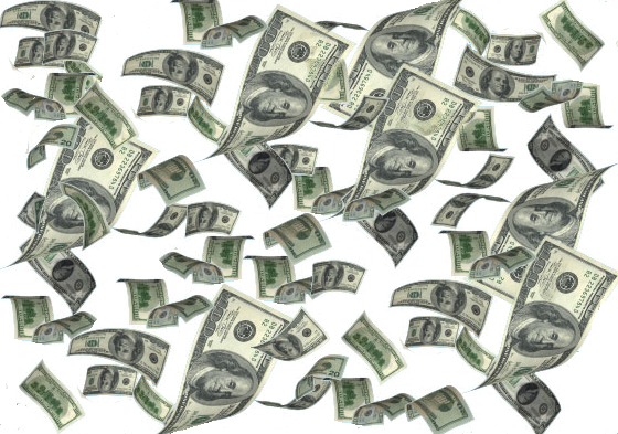 Money Falling Notes Transparent PNG Image