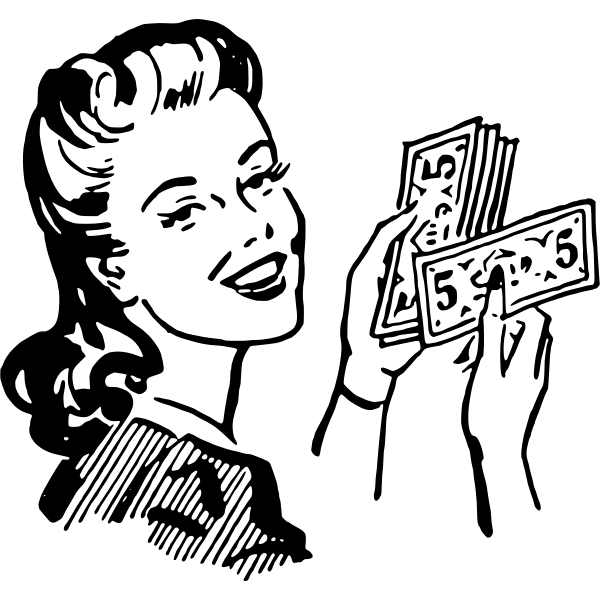 Dollars Holding Female Hand Transparent PNG Image