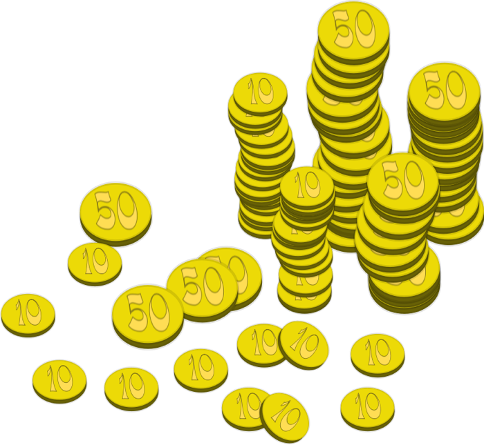 Golden Coins Stack Transparent PNG Image